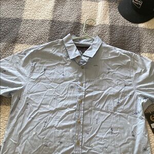 Blue Casual Button Down Shirt